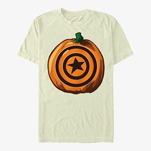 Marškinėliai Merch Marvel Avengers Classic - Captain Pumpkin Unisex T-Shirt Natural