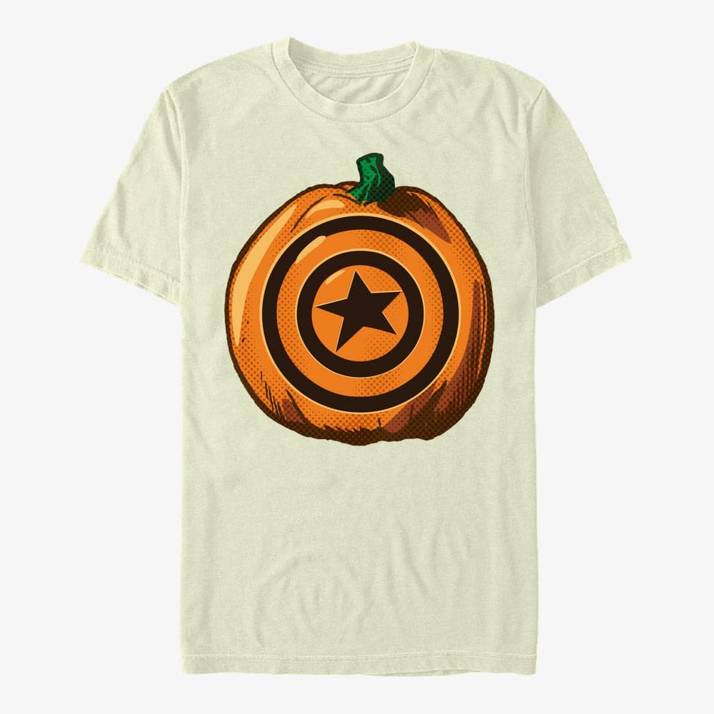 T-Shirts Merch Marvel Avengers Classic - Captain Pumpkin Unisex T-Shirt Natural