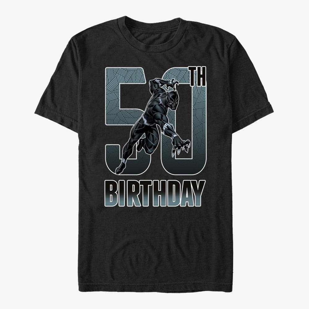 T-särgid Merch Marvel Avengers Classic - Black Panther 50th Bday Unisex T-Shirt Black