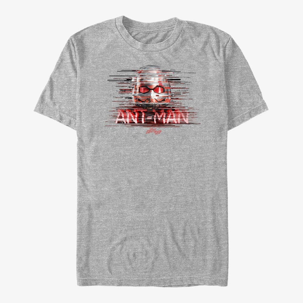 T-shirts Merch Marvel Ant-Man & The Wasp: Movie - Antman Distorted Unisex T-Shirt Heather Grey