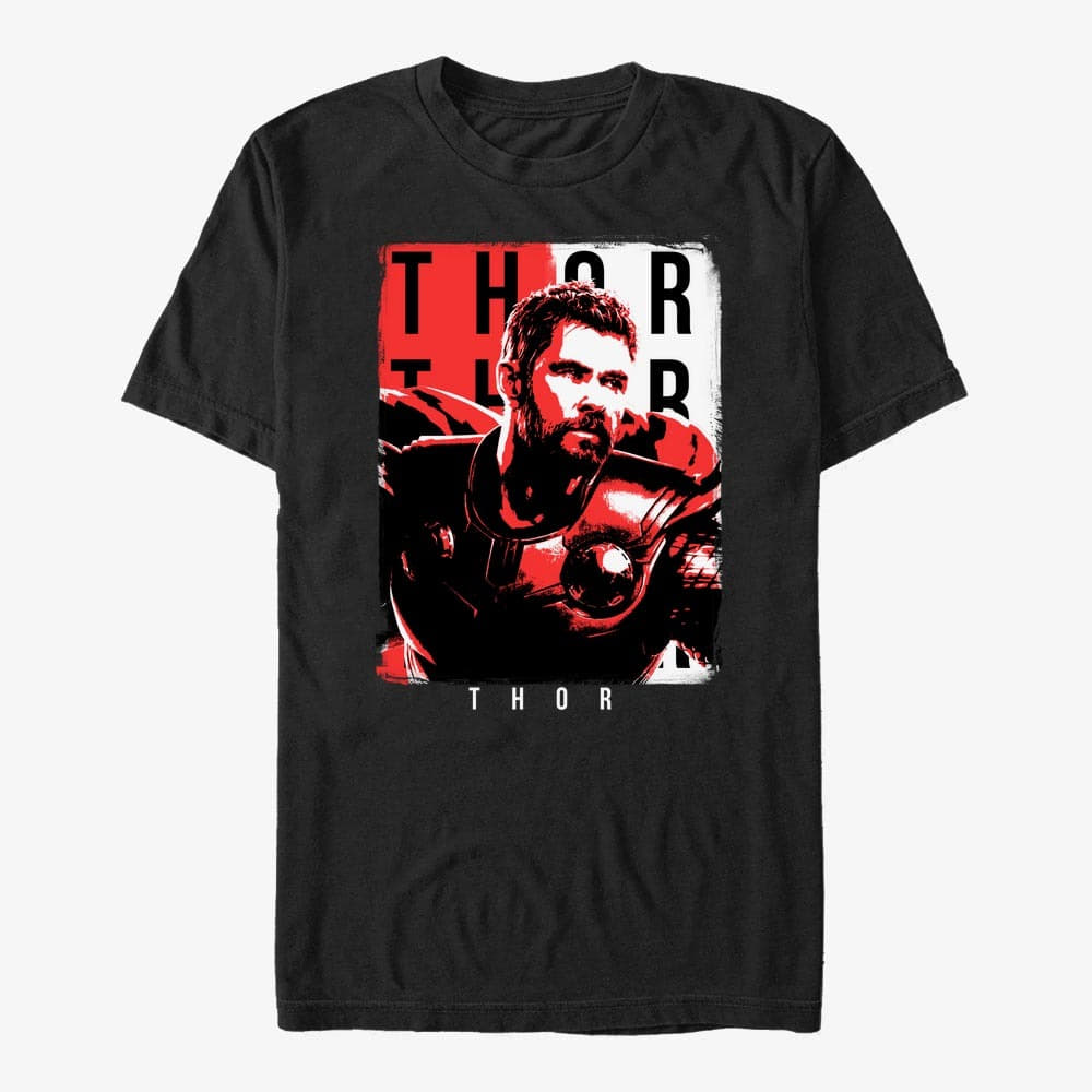 Trička Merch Marvel Avengers - Thor Unisex T-Shirt Black