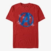 Merch Marvel Avengers: Endgame - Avengers Spray Logo Unisex T-Shirt Red