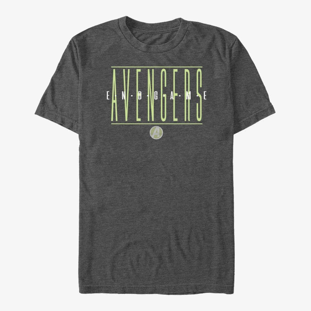 T-shirts Merch Marvel Avengers - Strikethrough Text - GREEN INK Unisex T-Shirt Dark Heather Grey
