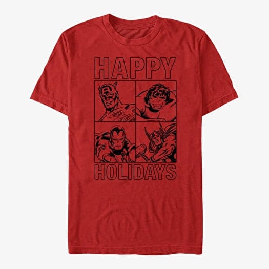 T-shirt Merch Marvel Avengers Classic - Super Holiday Unisex T-Shirt Red