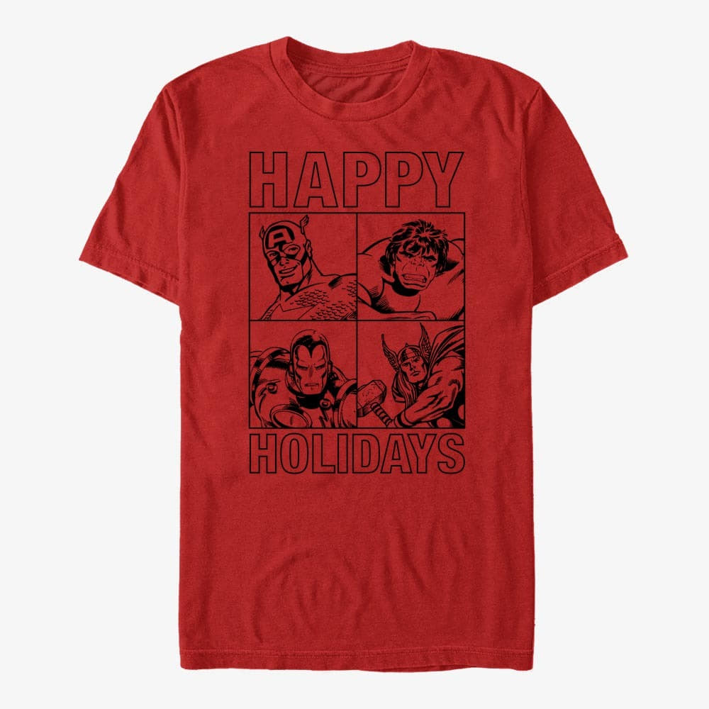 T-shirts Merch Marvel Avengers Classic - Super Holiday Unisex T-Shirt Red