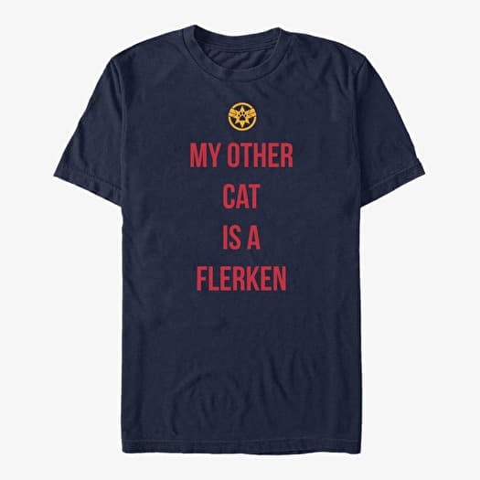 T-shirt Merch Captain Marvel: Movie - Other Cat Unisex T-Shirt Navy Blue