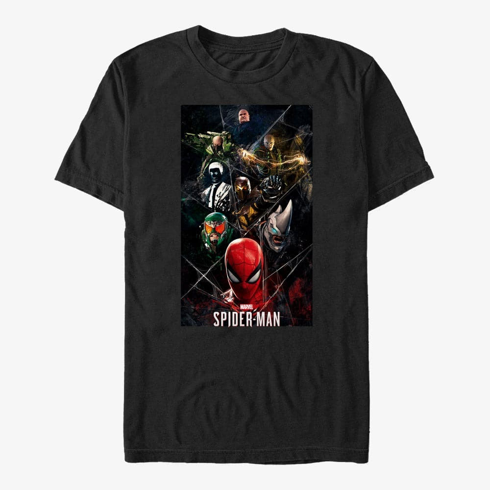 T-shirts Merch Marvel - Villain Webbs Unisex T-Shirt Black