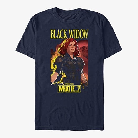 Maglietta Merch Marvel What If...? - BlackWidow Grunge Unisex T-Shirt Navy Blue