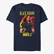 Merch Marvel What If...? - BlackWidow Grunge Unisex T-Shirt Navy Blue