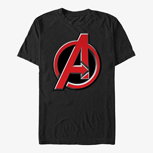 Marškinėliai Merch Marvel Avengers Classic - Big Red A Unisex T-Shirt Black