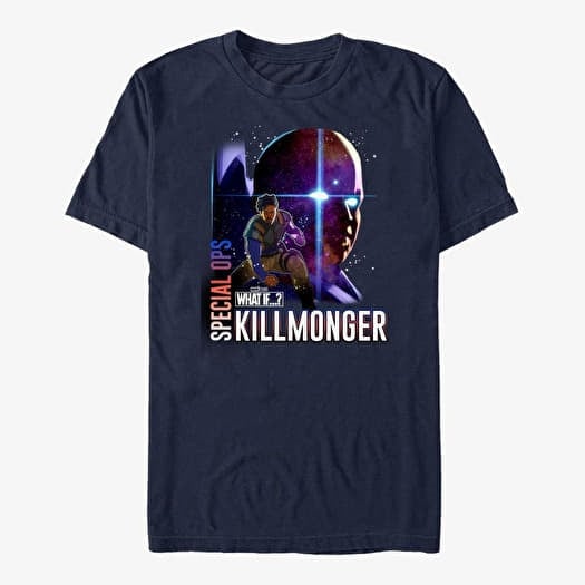 T-shirt Merch Marvel What If...? - Special Ops Killmonger Unisex T-Shirt Navy Blue