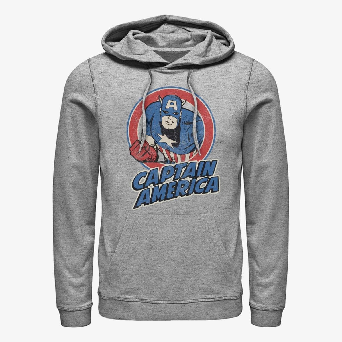Hoodies and sweatshirts  Merch Marvel Avengers Classic - CAPTAIN AMERICA THRIFTED Unisex Hoodie Heather Grey