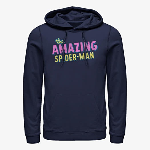 Sweatshirt Merch Marvel Spider-Man Classic - Retro Logo Unisex Hoodie Navy Blue