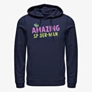 Merch Marvel Spider-Man Classic - Retro Logo Unisex Hoodie Navy Blue
