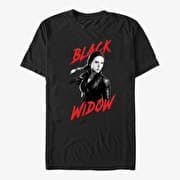 Merch Marvel Avengers: Endgame - High Contrast Widow Unisex T-Shirt Black
