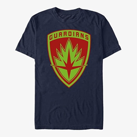 Marškinėliai Merch Marvel The Guardians of the Galaxy Holiday Special - Guardian Badge Unisex T-Shirt Navy Blue