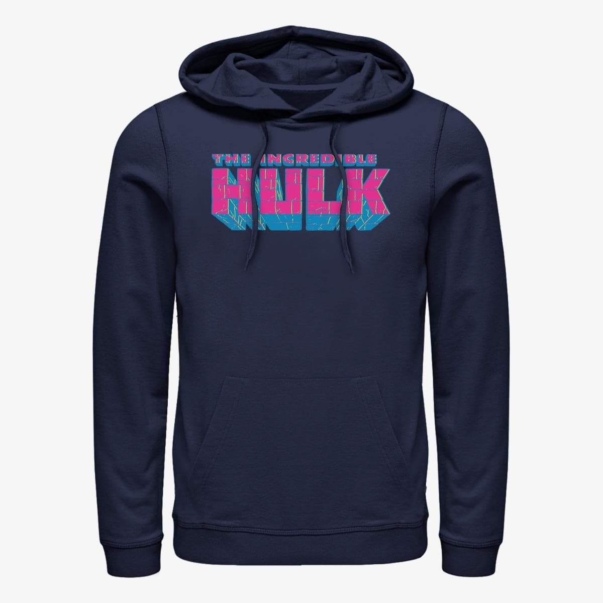 Суичърти Merch Marvel - Neon Hulk Unisex Hoodie Navy Blue