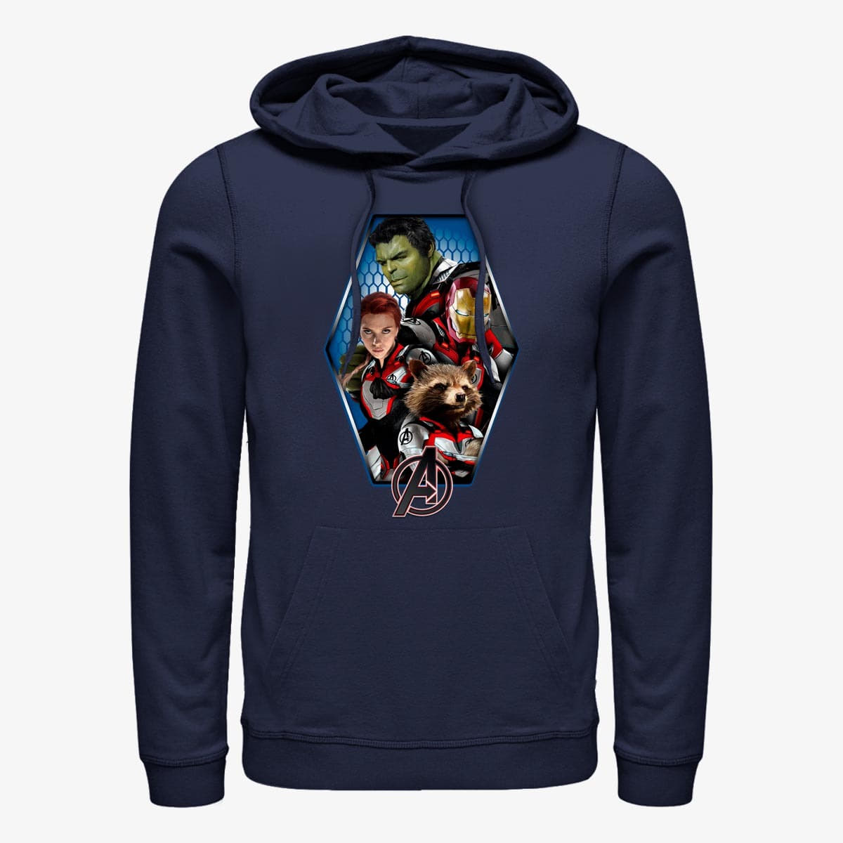 Sweatshirts Merch Marvel Avengers: Endgame - Hexagon Avenged Unisex Hoodie Navy Blue