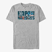 Merch Marvel Avengers Classic - Happiest Of Holidays Unisex T-Shirt Heather Grey