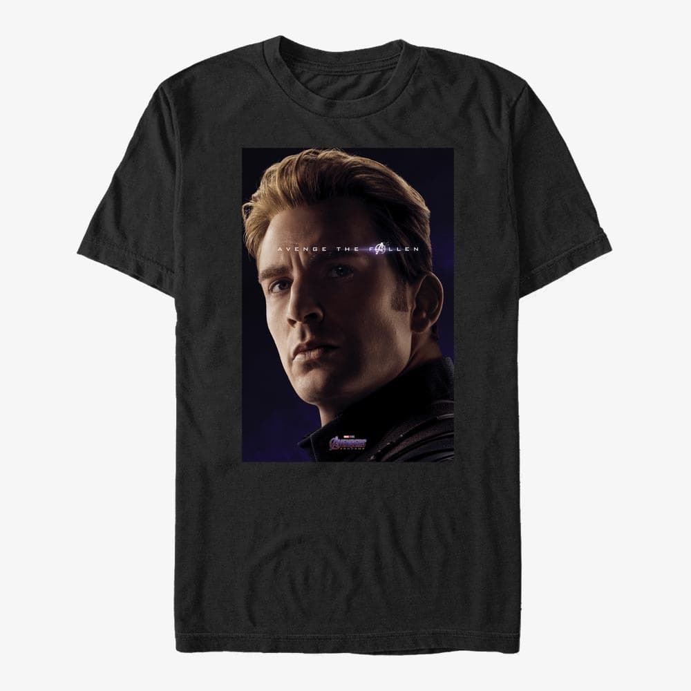 T-Shirts Merch Marvel Avengers: Endgame - Cap Avenge Unisex T-Shirt Black