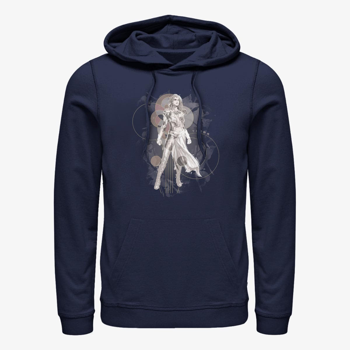 Mikiny Merch Marvel The Eternals - Thena Hero Unisex Hoodie Navy Blue