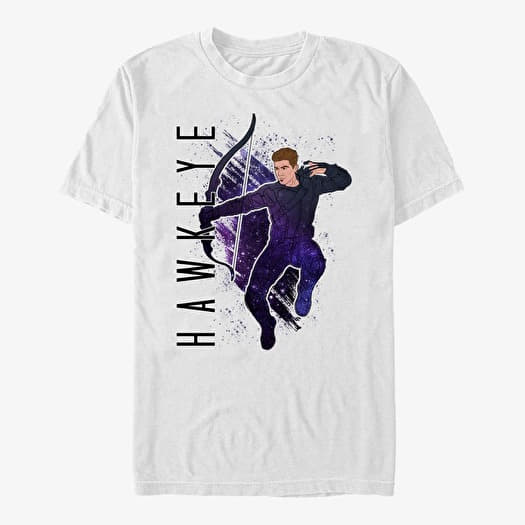T-shirt Merch Marvel Avengers: Endgame - Hawkeye Painted Unisex T-Shirt White