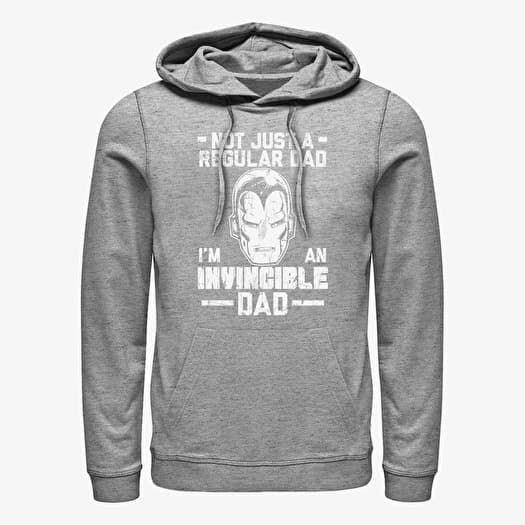 Sweatshirt Merch Marvel Avengers Classic - Invincible Dad Man Unisex Hoodie Heather Grey