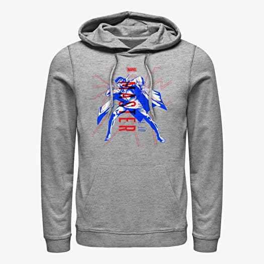 Sweatshirt Merch Marvel - Strange Blue Unisex Hoodie Heather Grey