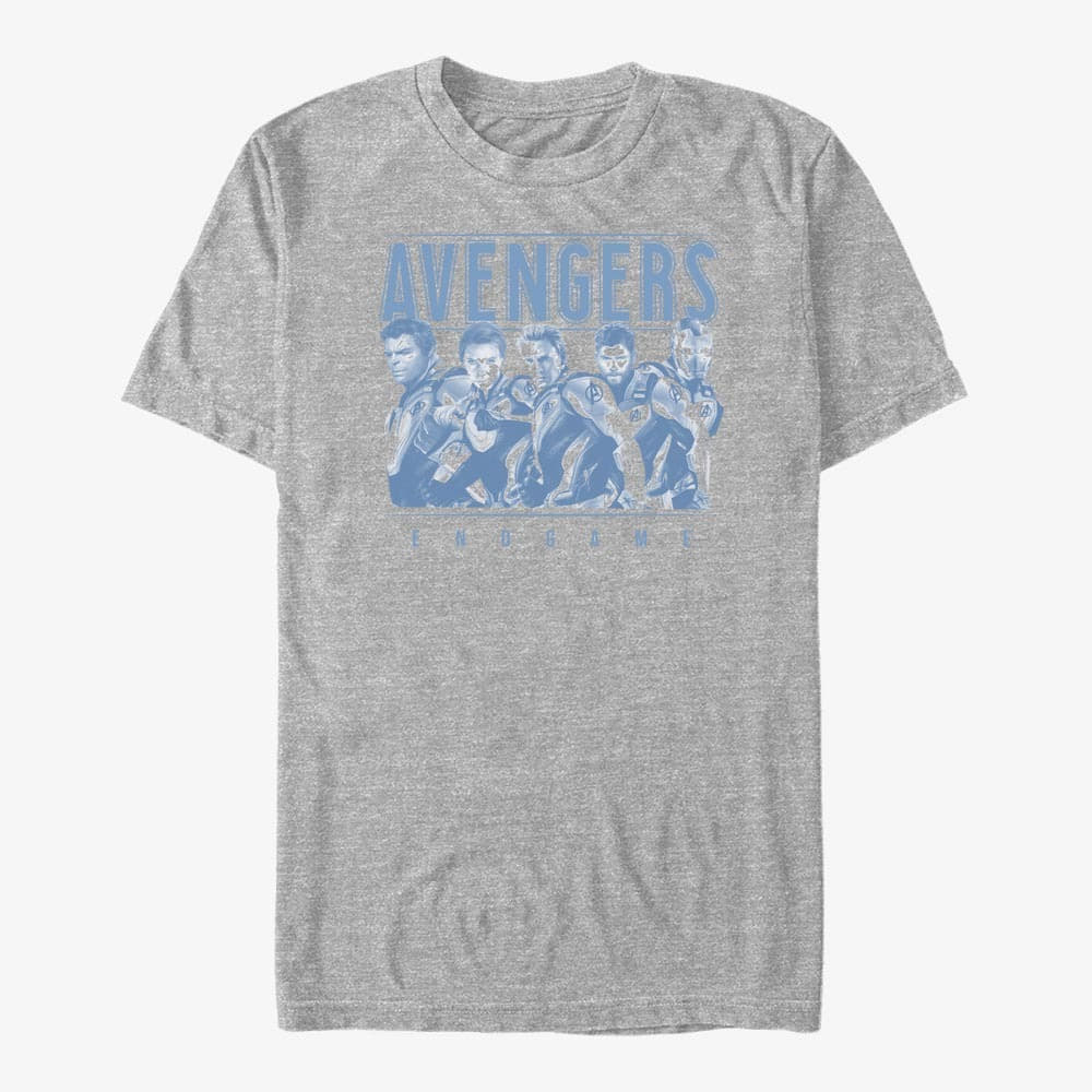 Tričká Merch Marvel Avengers: Endgame - Avenger Endgame Group Unisex T-Shirt Heather Grey