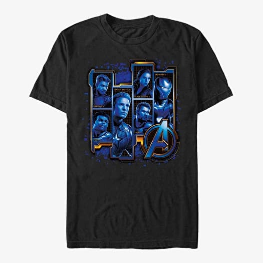 T Shirts Merch Marvel Avengers Endgame Blue Box Up Unisex T Shirt Black Queens