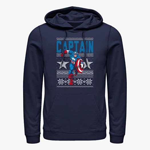 Sudadera Merch Marvel Avengers Classic - Ugly Captain Unisex Hoodie Navy Blue