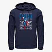 Merch Marvel Avengers Classic - Ugly Captain Unisex Hoodie Navy Blue