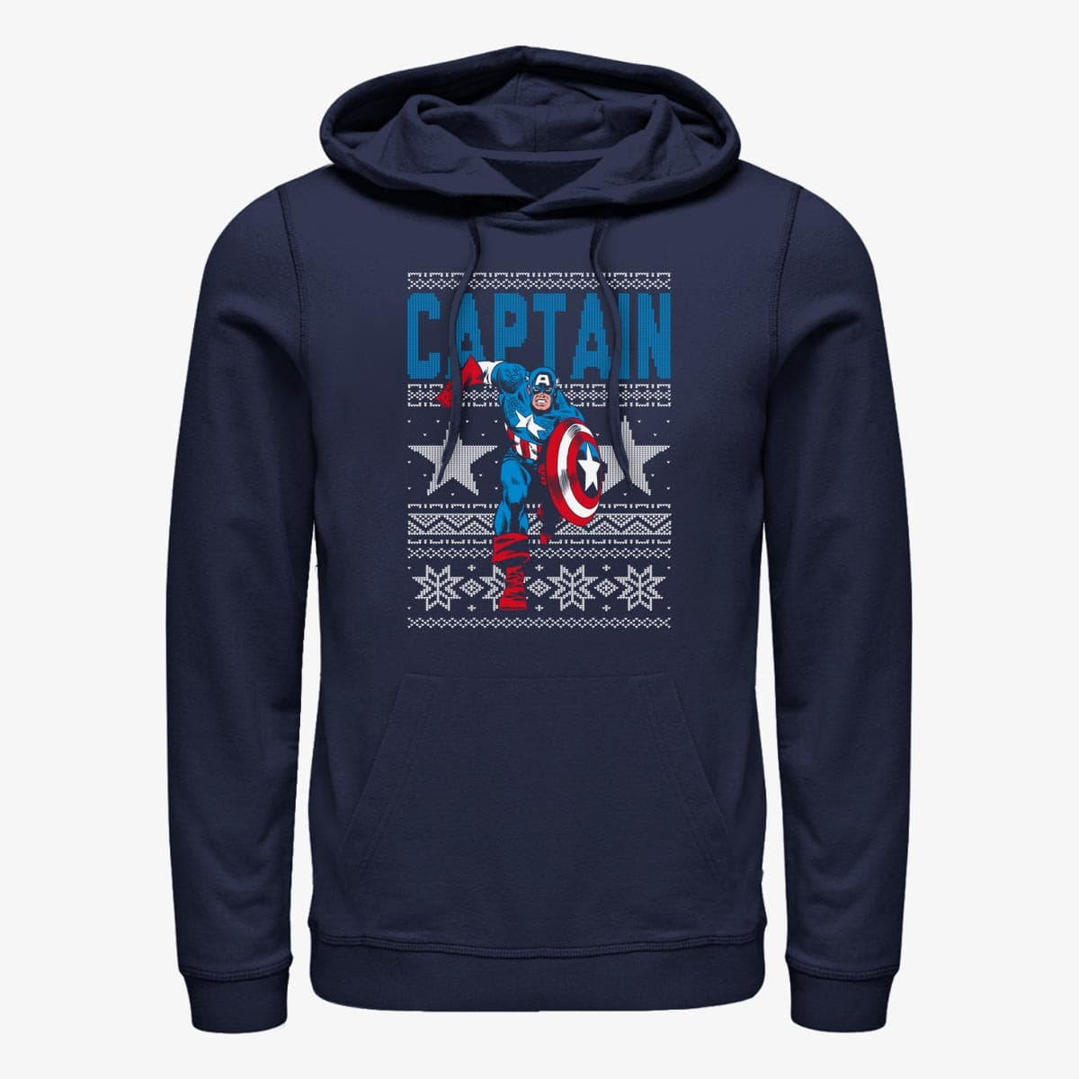 Felpe Merch Marvel Avengers Classic - Ugly Captain Unisex Hoodie Navy Blue