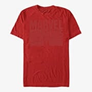 Merch Marvel - LOGO DISTRESSED Unisex T-Shirt Red