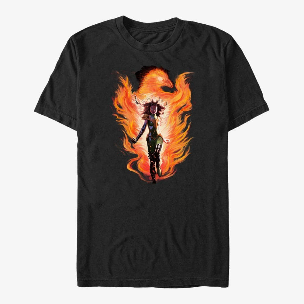 Trička Merch Marvel X-Men - The Phoenix Unisex T-Shirt Black