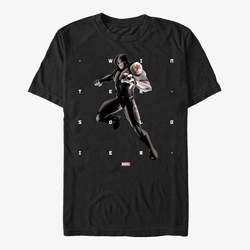 Merch Marvel - Winter Soldier Shapes Unisex T-Shirt Black