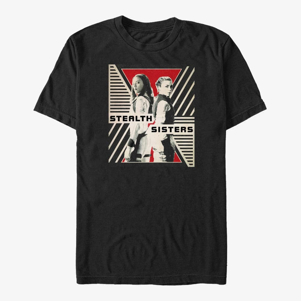 T-shirts Merch Marvel Black Widow: Movie - Stealth Sisters Unisex T-Shirt Black