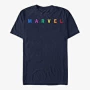 Merch Marvel - SIMPLE LOGO EMB Unisex T-Shirt Navy Blue