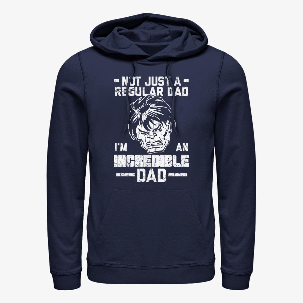 Puloverji   Merch Marvel Avengers Classic - Incredible Dad Man Unisex Hoodie Navy Blue