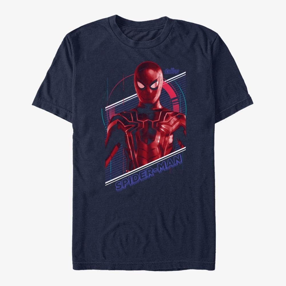 Тениски Merch Marvel Avengers: Infinity War - Spiderman Tech Unisex T-Shirt Navy Blue