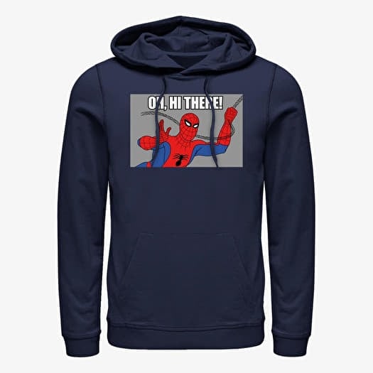 Sweatshirt Merch Marvel Spider-Man Classic - Oh Hi There Unisex Hoodie Navy Blue