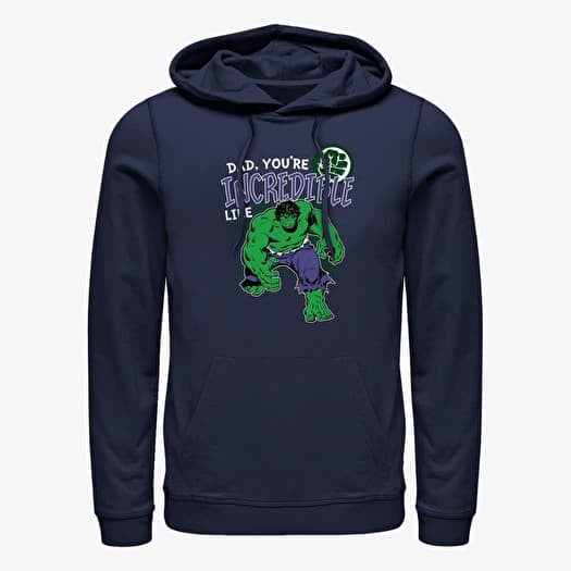Mikina Merch Marvel Avengers Classic - Incredible Like Dad Unisex Hoodie Navy Blue