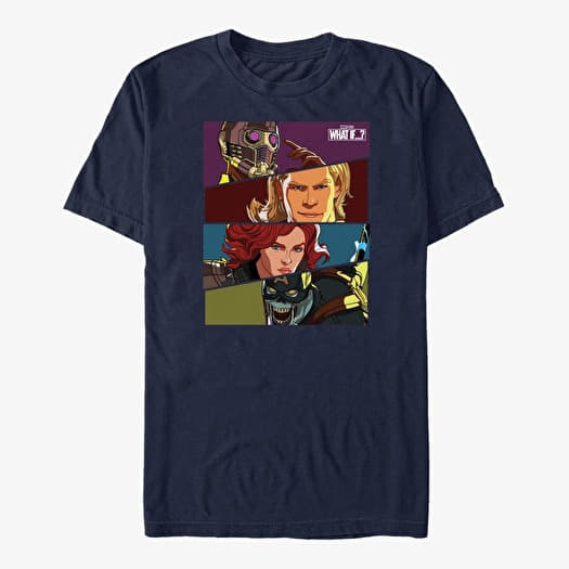 Tricou Merch Marvel What If...? - Hero Boxes Unisex T-Shirt Navy Blue
