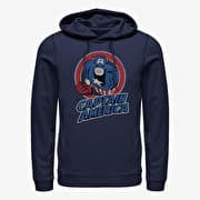 Merch Marvel Avengers Classic - CAPTAIN AMERICA THRIFTED Unisex Hoodie Navy Blue