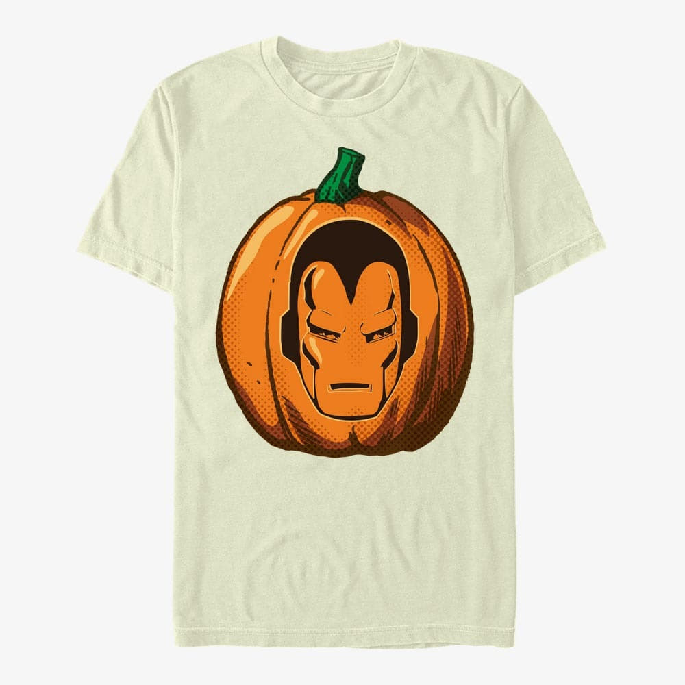 T-Shirts Merch Marvel Avengers Classic - Iron Pumpkin Unisex T-Shirt Natural