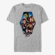 Merch Marvel Avengers: Endgame - Hexagon Avenged Unisex T-Shirt Heather Grey