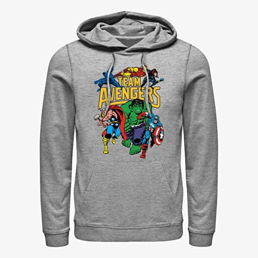 Hoodies and sweatshirts Merch Marvel Avengers Classic Avengers Assemble Unisex Hoodie Heather Grey Queens