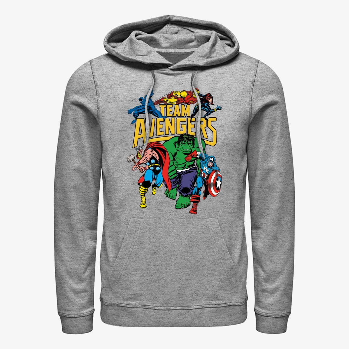 Dukserice Merch Marvel Avengers Classic - Avengers Assemble Unisex Hoodie Heather Grey
