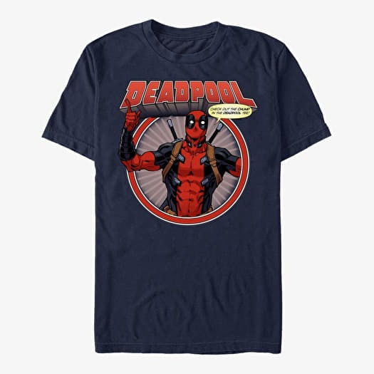 Marškinėliai Merch Marvel Deadpool - Deadpool Chump Unisex T-Shirt Navy Blue