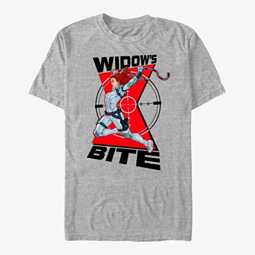 T-shirt Merch Marvel Black Widow: Movie - Widow Bite Unisex T-Shirt Heather Grey
